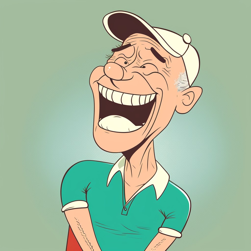 golfer laughing